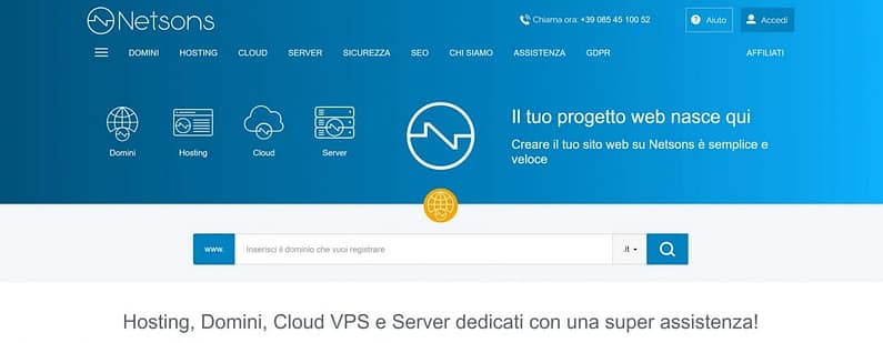 acquista un dominio su netsons