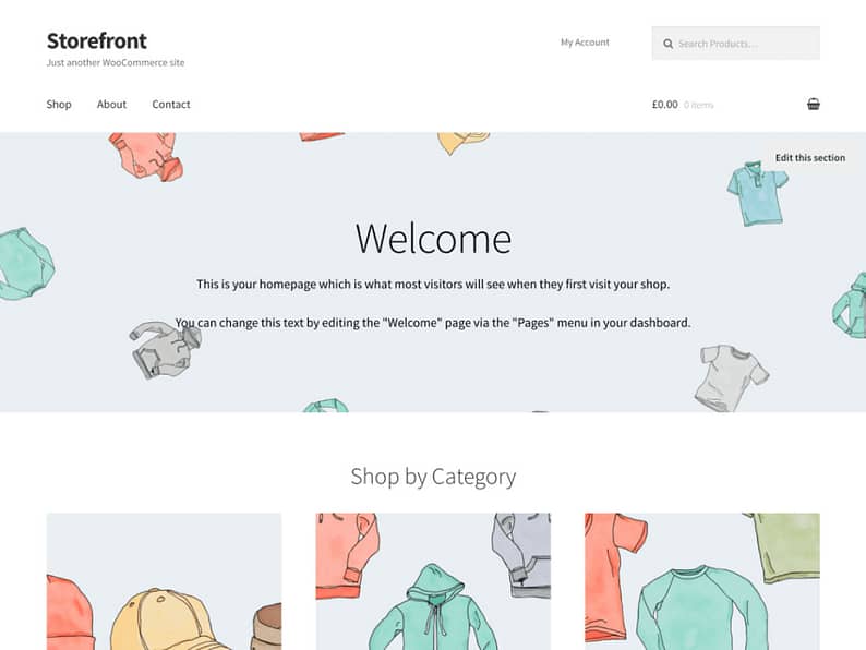 storefront wordpress template