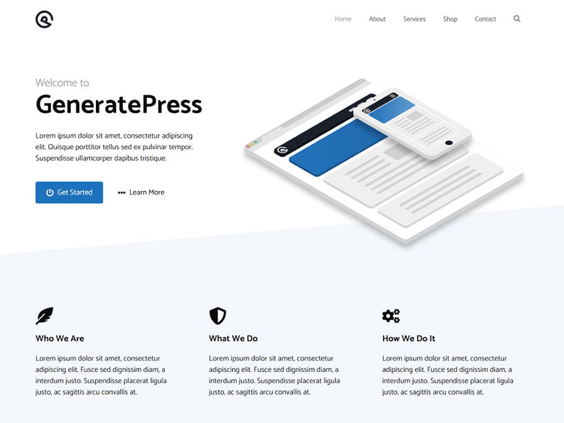 generatepress wordpress template